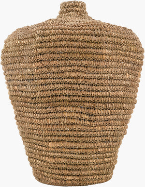 Chiya Vase 16" H Brown – front detail