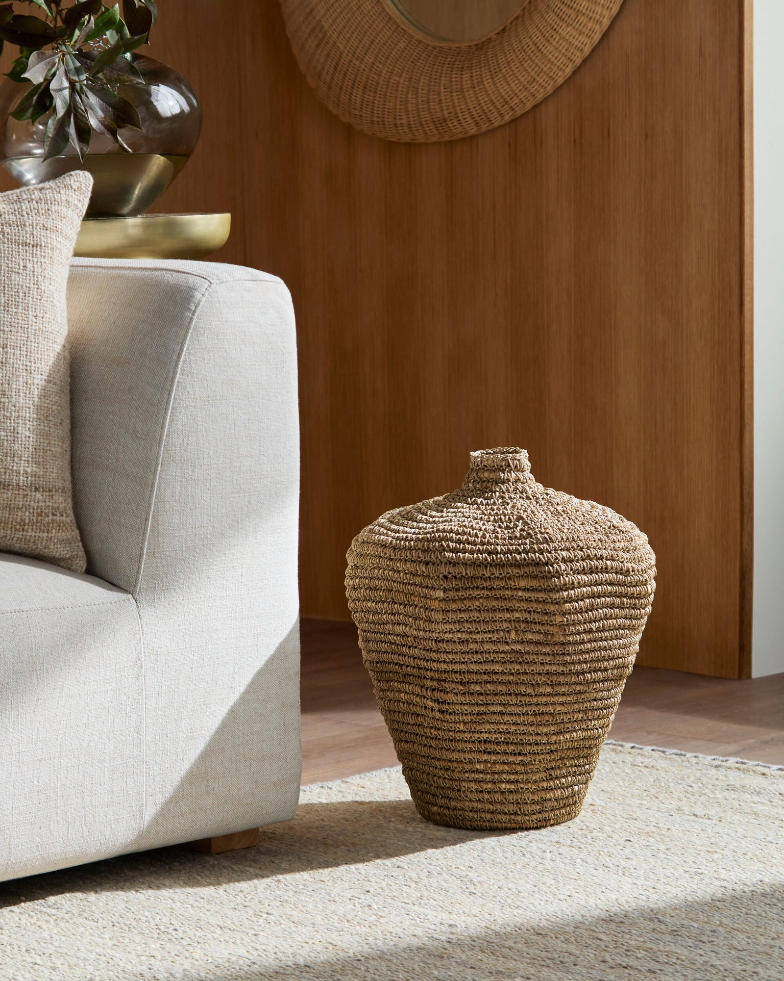 Chiya Vase 16" H Brown – room setting
