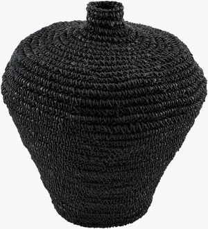 Chiya Vase 21" H Black – front view
