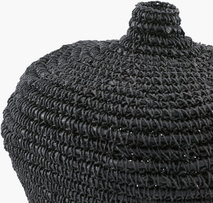 Chiya Vase 21" H Black – corner view