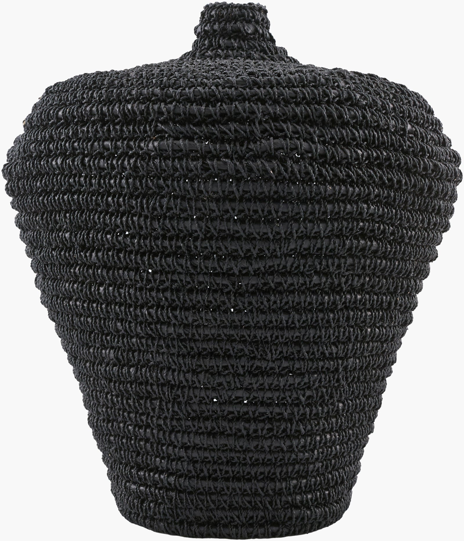 Chiya Vase 21" H Black – front detail