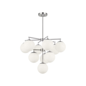 Nube Ten Light Chandelier With LED Bulbs