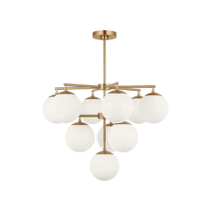 Nube Ten Light Chandelier With LED Bulbs