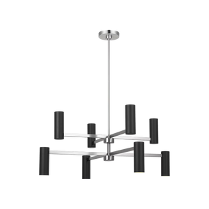 Zentro Eight Light Chandelier With LED Bulbs