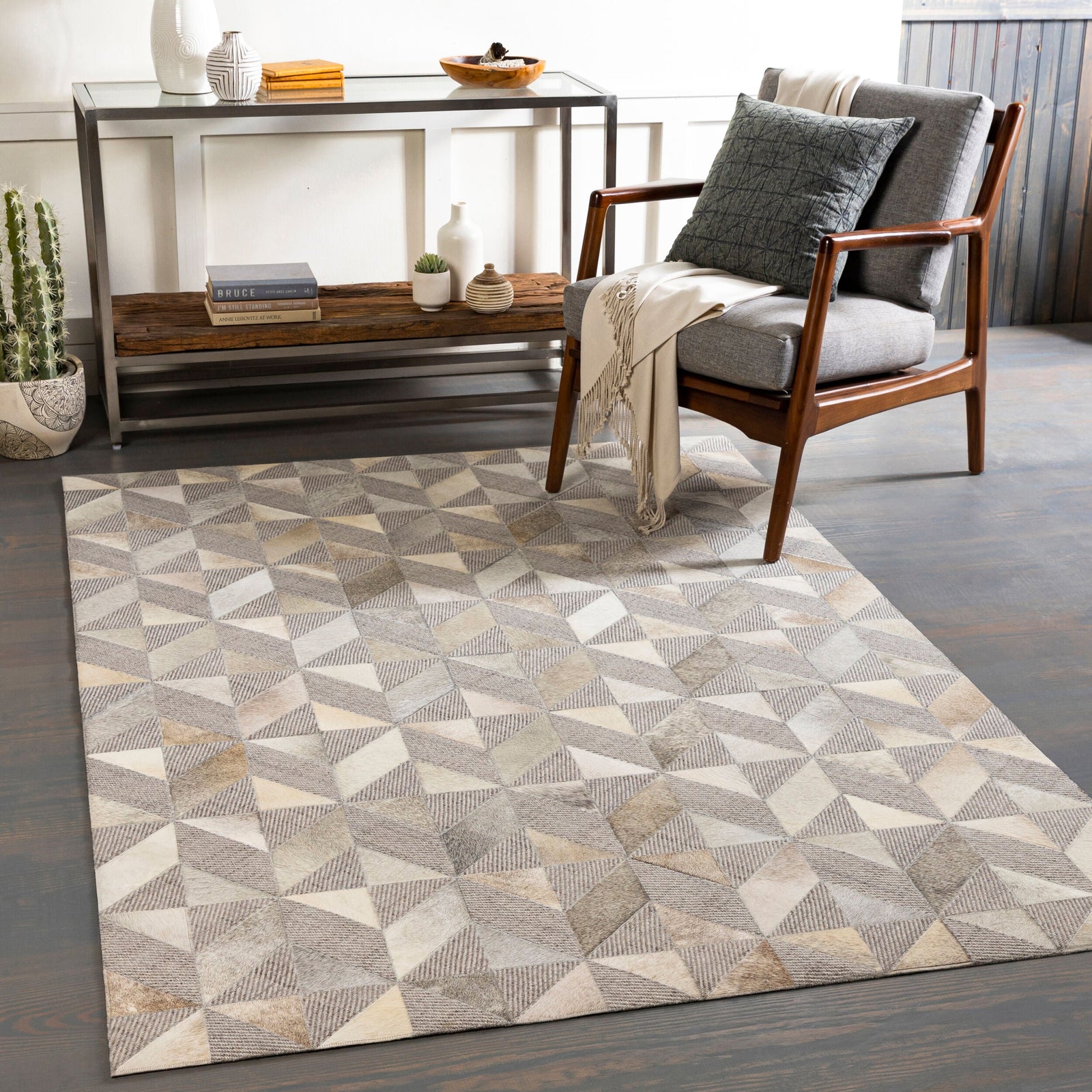 Jardin Handmade Rug 2' x 3' Cream – room setting
