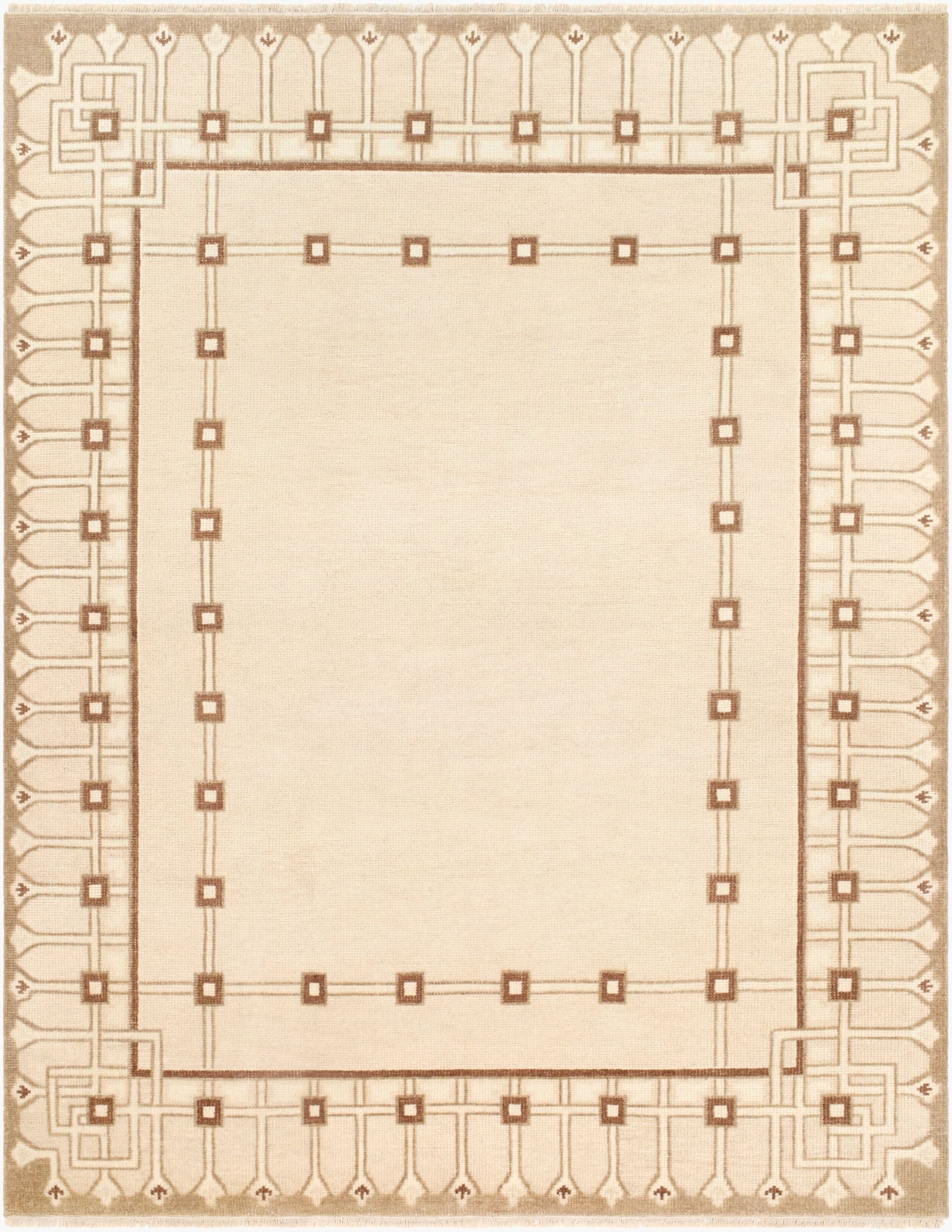 Light Screen Handmade Rug 2' x 3' – front view