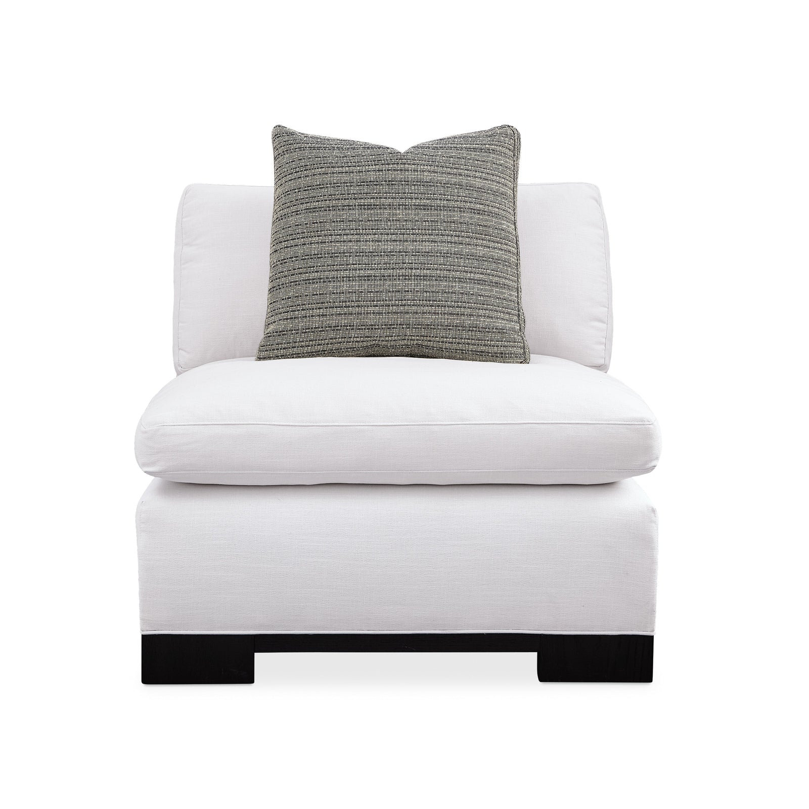 Caracole Refresh Armless Chair – front view