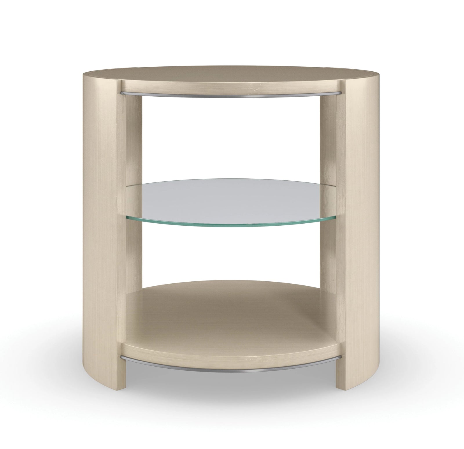 Caracole Da Vita Round End Table – angle view