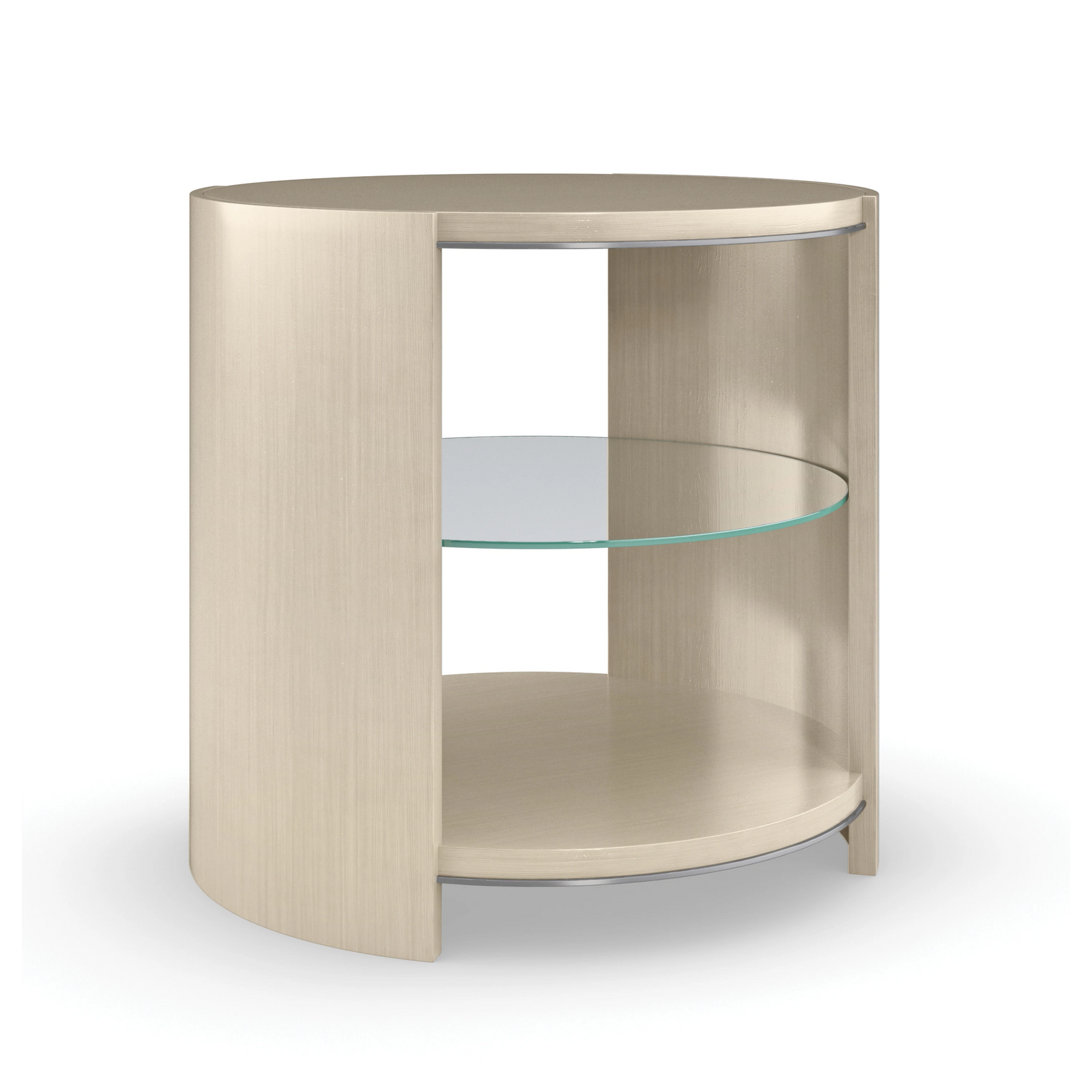 Caracole Da Vita Round End Table – side view