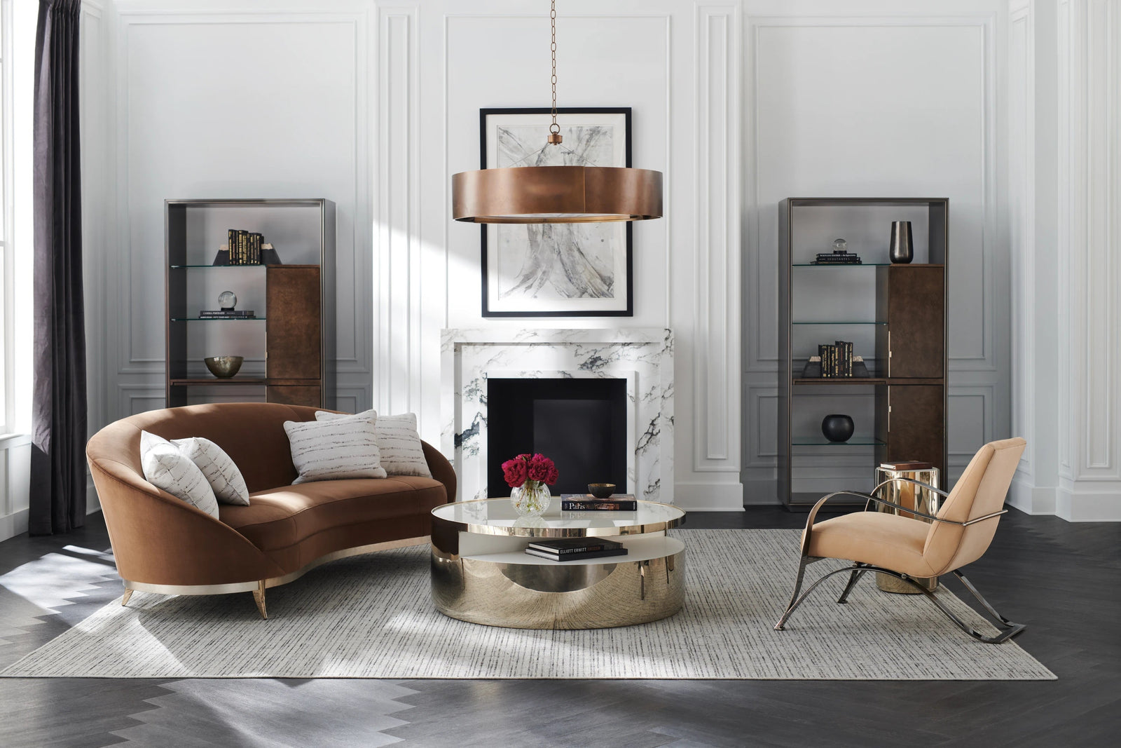 Caracole Turn Style Cocktail Table – angle view