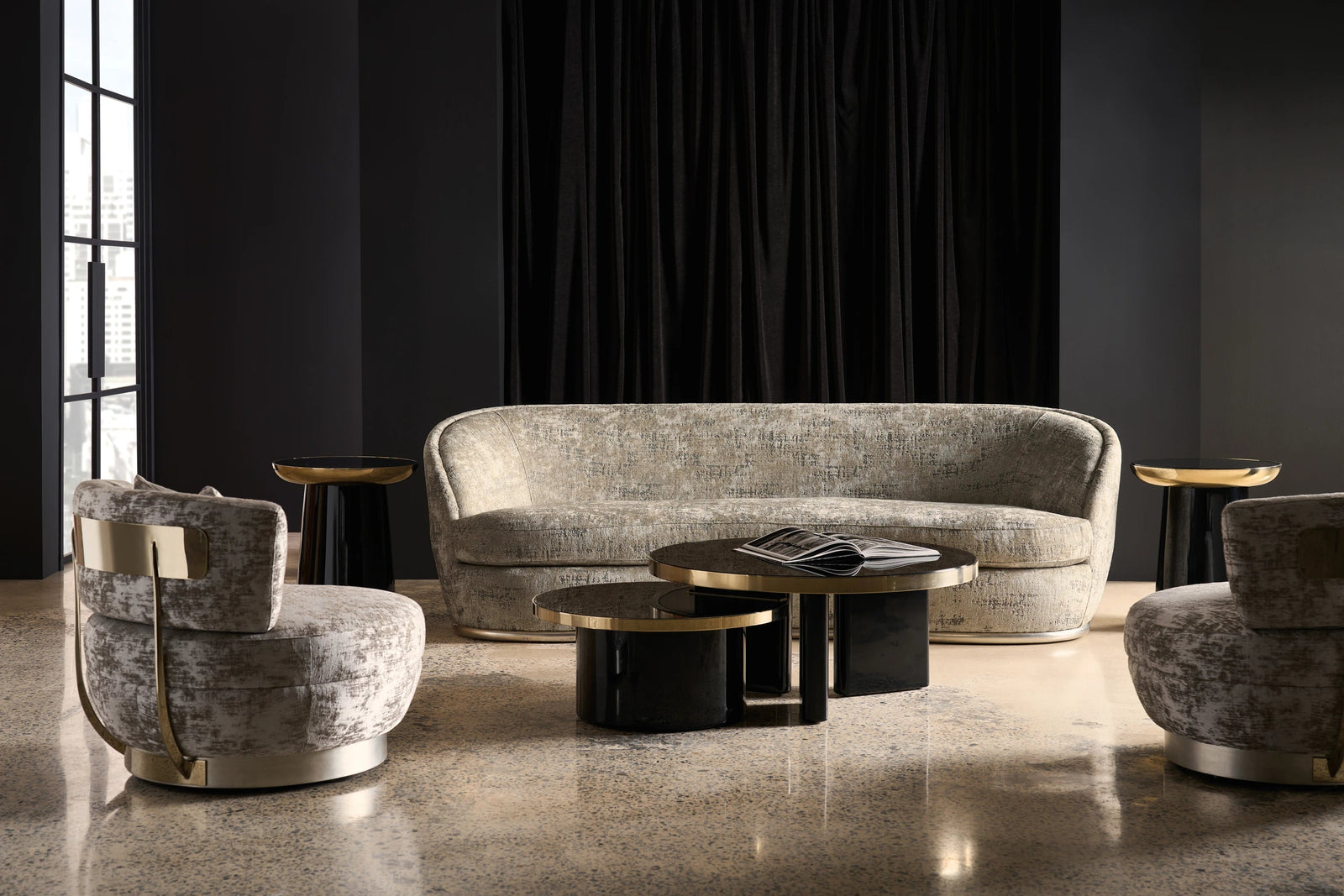 Caracole Umbra Small Cocktail Table – angle view