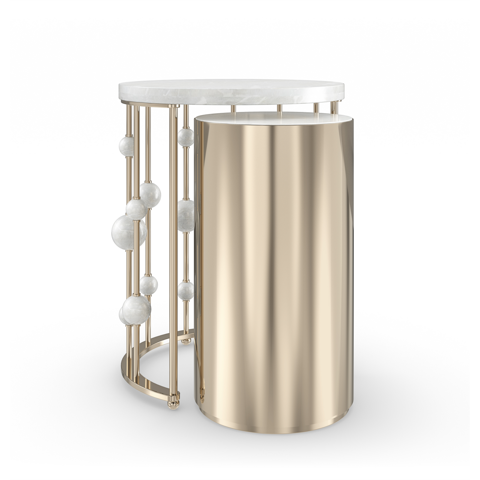Caracole Orbit Nesting Accent Table – side view
