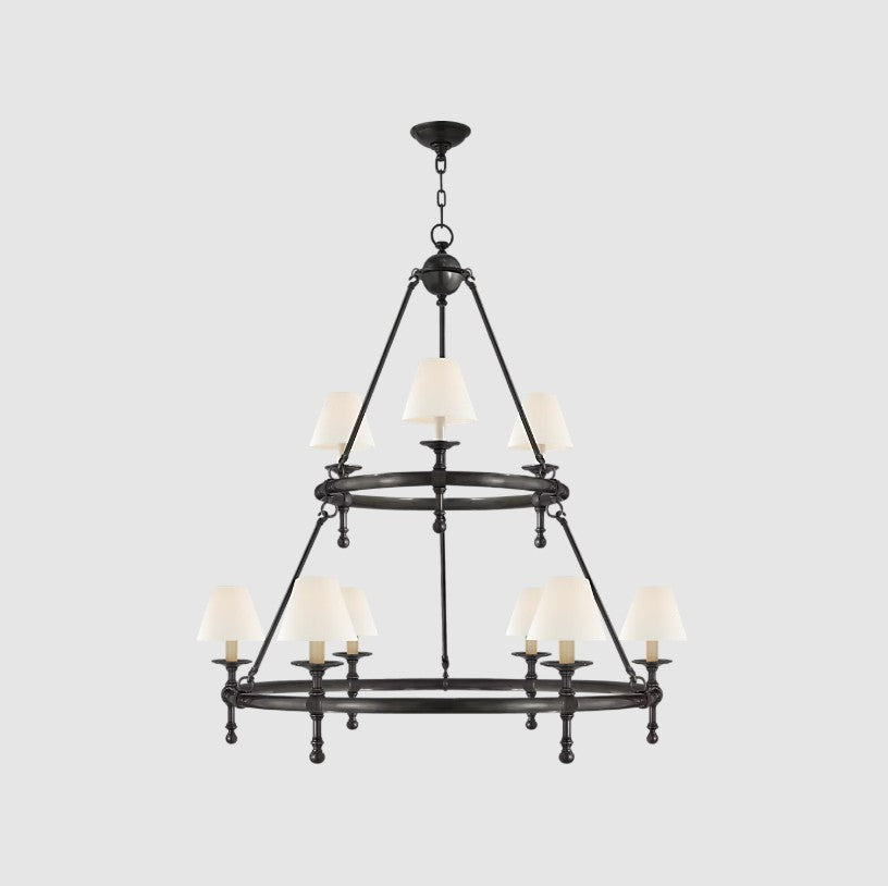 Classic Two-Tier Ring Chandelier