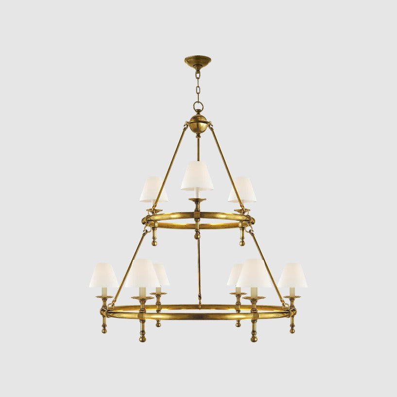 Classic Two-Tier Ring Chandelier