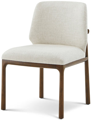 Theodore Alexander Kesden Dining Side Chair Pyramid Brown, Halo Fabric – front view