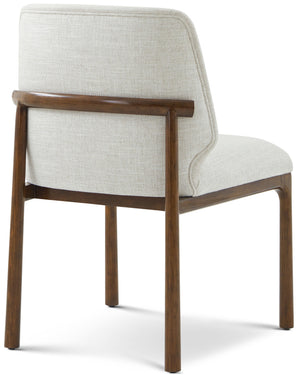 Theodore Alexander Kesden Dining Side Chair Pyramid Brown, Halo Fabric – angle view