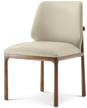 Theodore Alexander Kesden Dining Side Chair Pyramid Brown, Humus Leather – front view