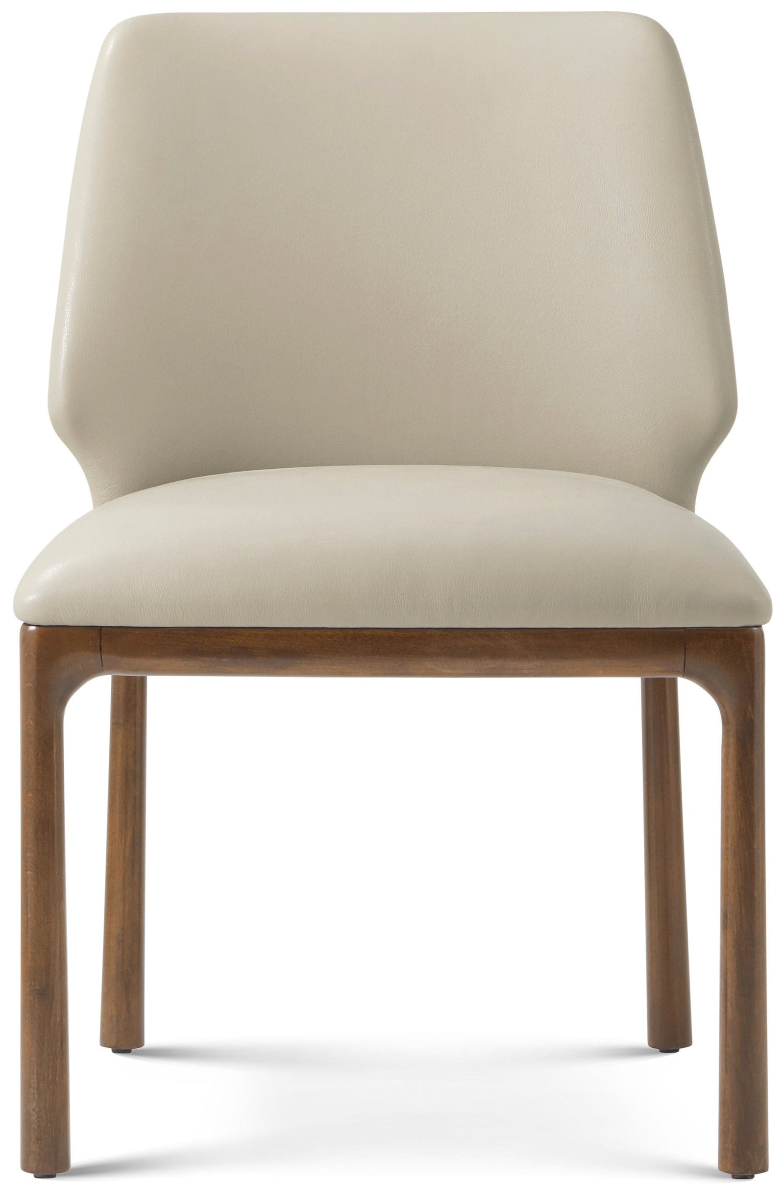 Theodore Alexander Kesden Dining Side Chair Pyramid Brown, Humus Leather – side view