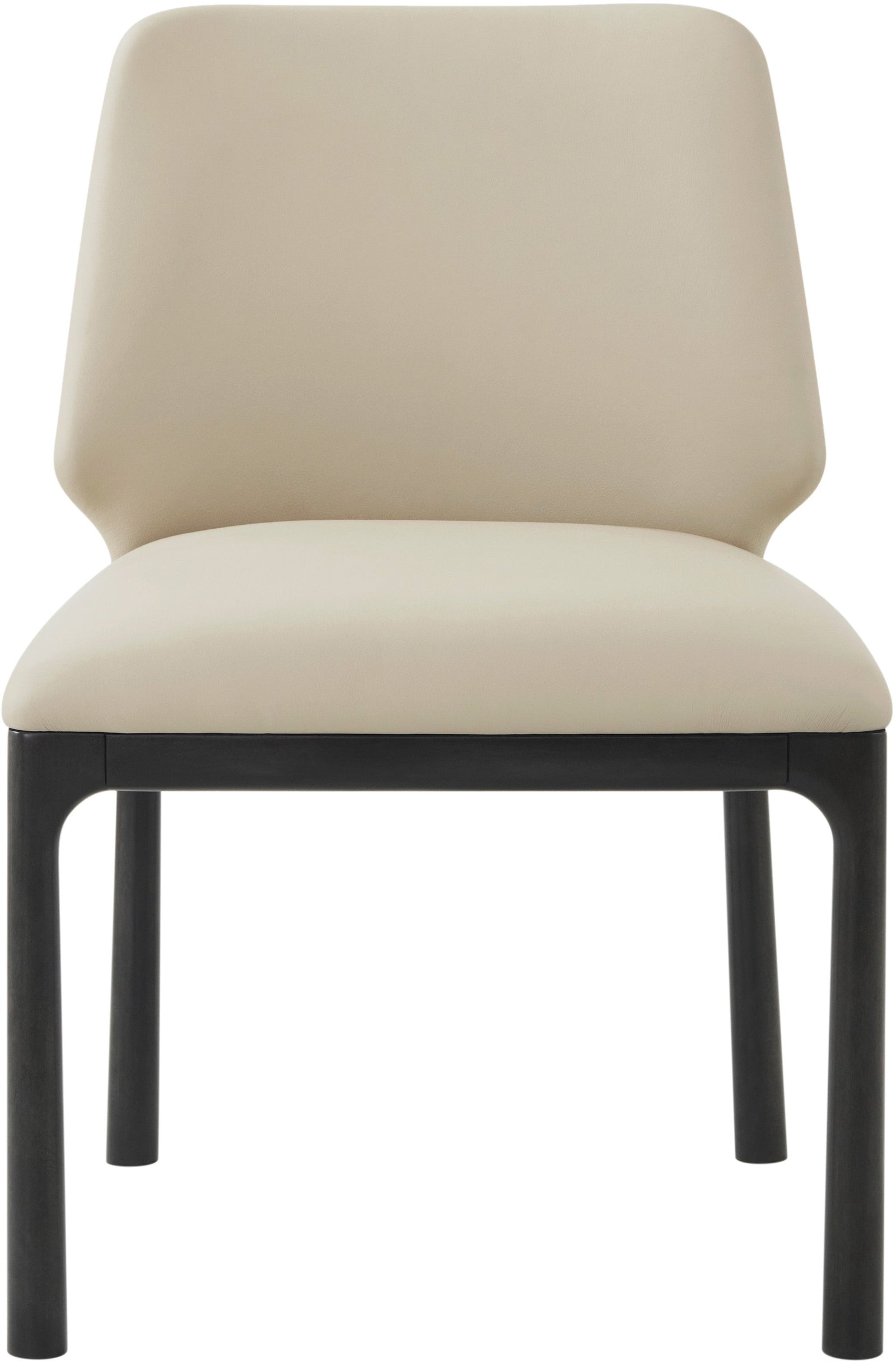 Theodore Alexander Kesden Dining Side Chair Silent Black, Humus Leather – detail