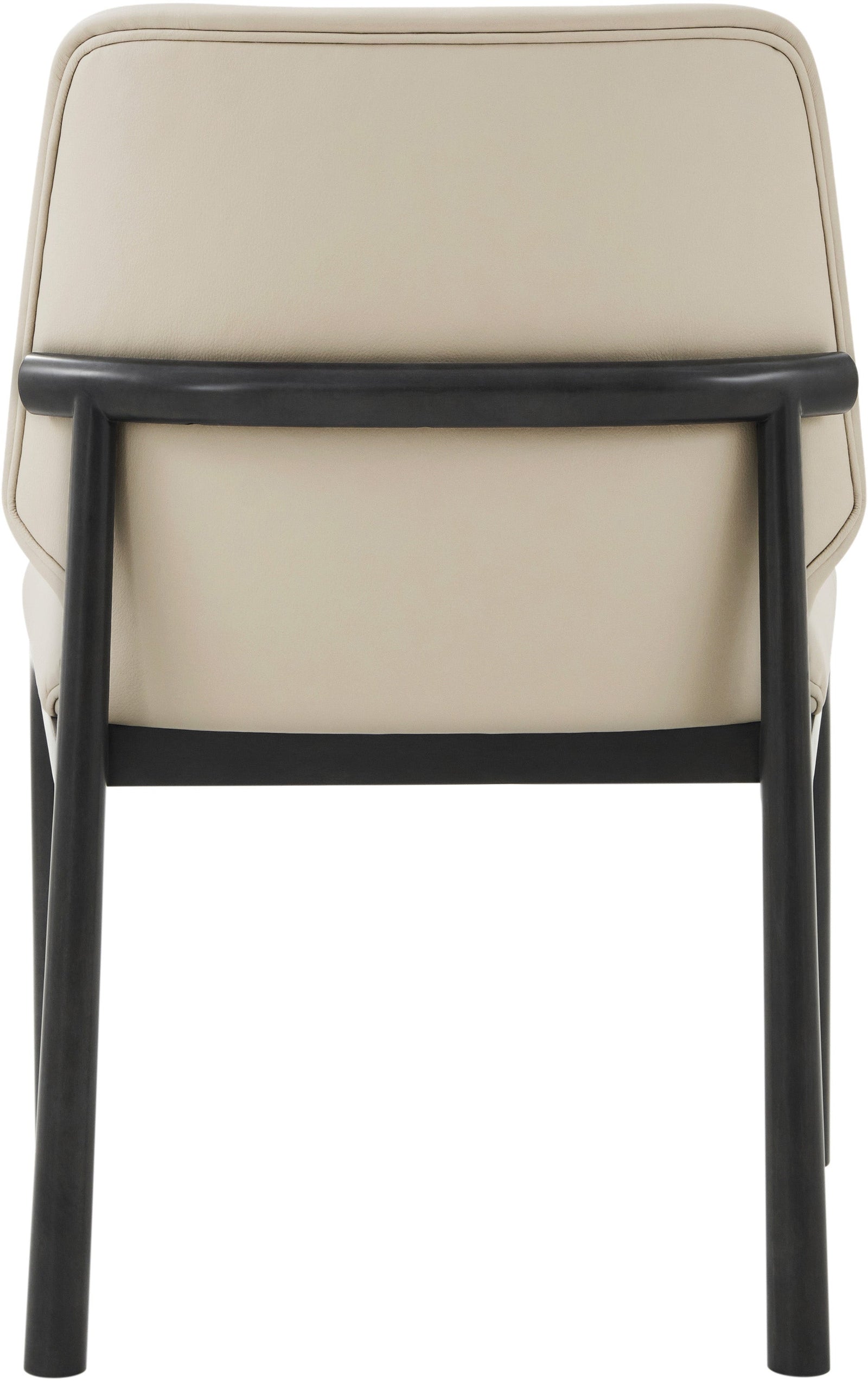 Theodore Alexander Kesden Dining Side Chair Silent Black, Humus Leather – room setting