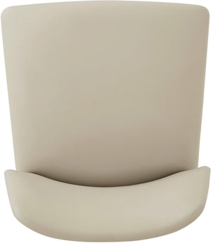 Theodore Alexander Kesden Dining Side Chair Silent Black, Humus Leather – back view