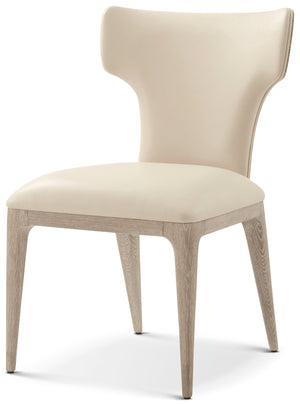 Theodore Alexander Repose Upholstered Dining Side Chair II Grey Oak – front view