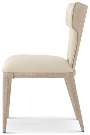 Theodore Alexander Repose Upholstered Dining Side Chair II Grey Oak – side view