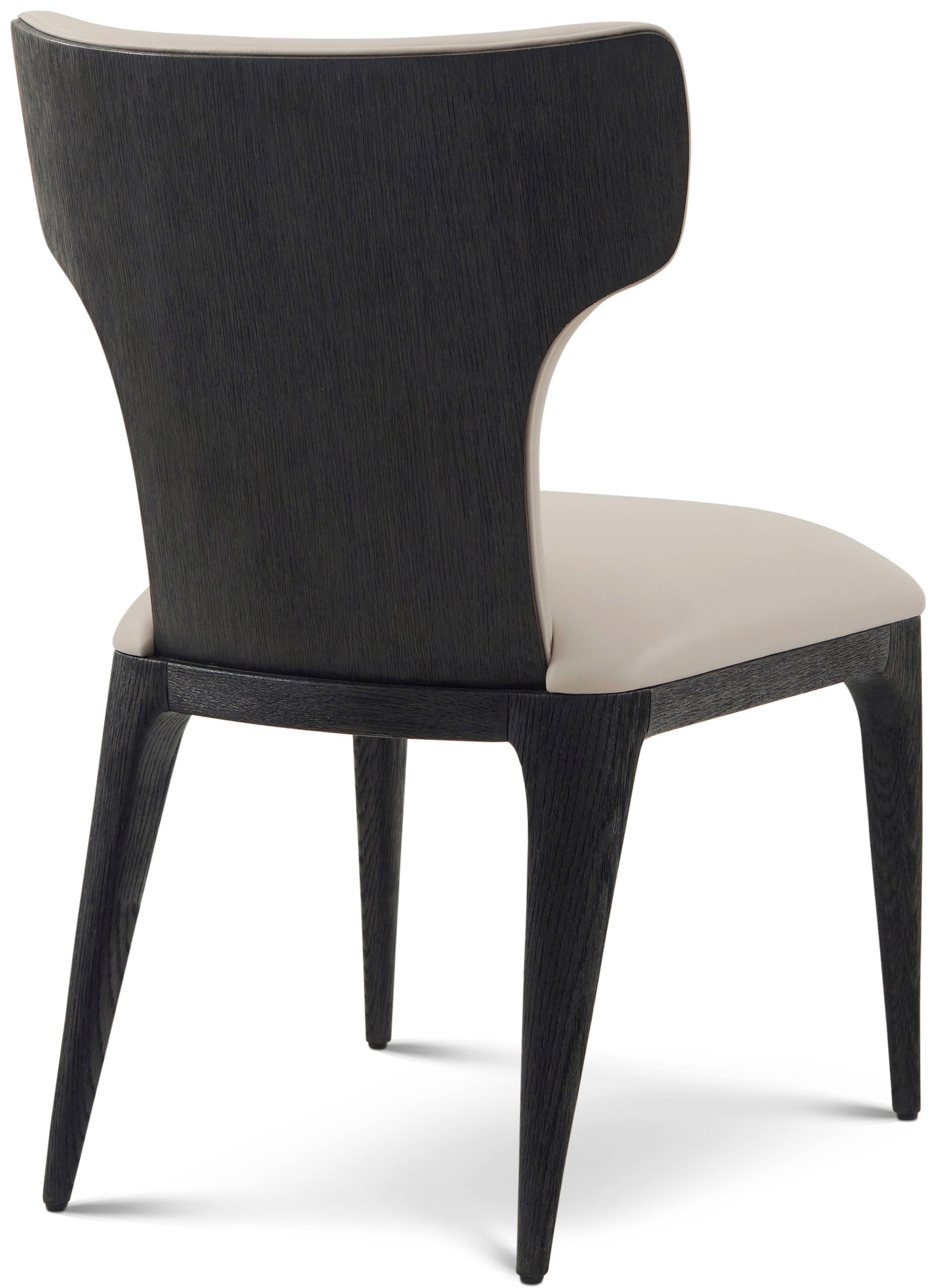 Theodore Alexander Repose Upholstered Dining Side Chair II Charcoal Oak – angle view