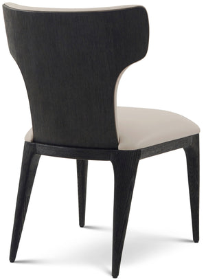 Theodore Alexander Repose Upholstered Dining Side Chair II Charcoal Oak – angle view