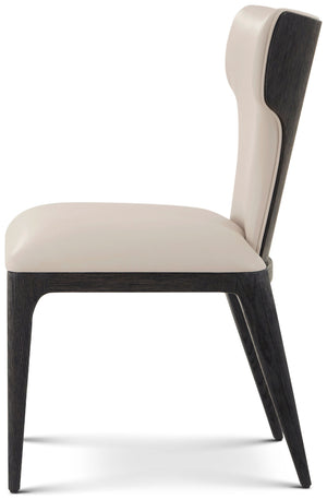 Theodore Alexander Repose Upholstered Dining Side Chair II Charcoal Oak – side view