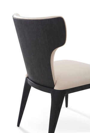 Theodore Alexander Repose Upholstered Dining Side Chair II Charcoal Oak – detail