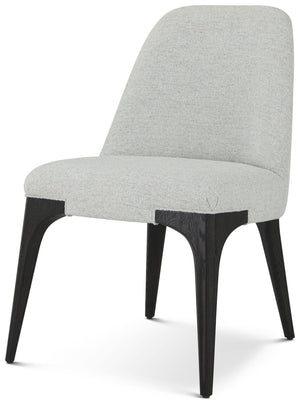 Theodore Alexander Spencer St. James Side Chair Lusso Onyx – front view