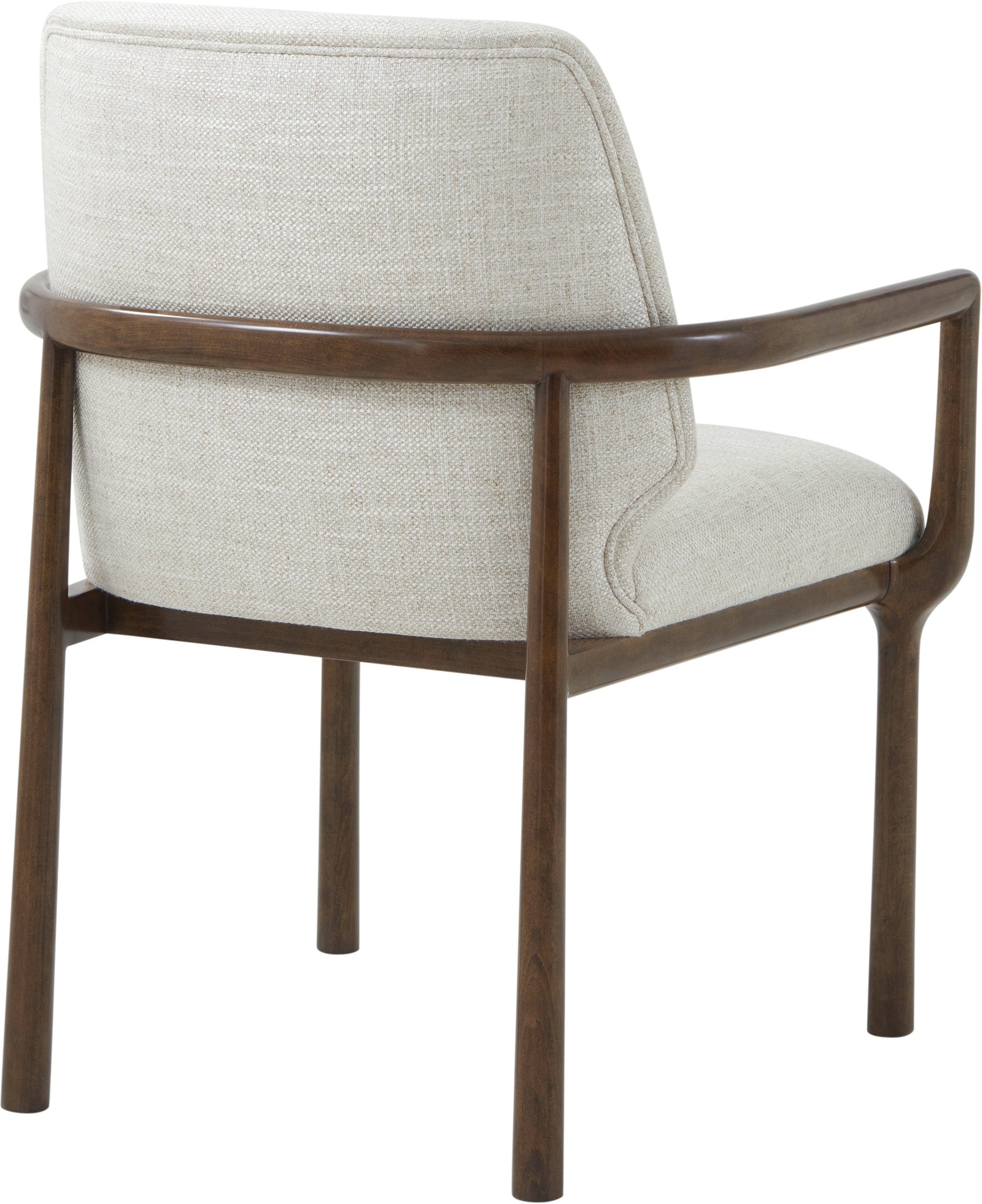 Theodore Alexander Kesden Dining Armchair Pyramid Brown, Halo Fabric – angle view