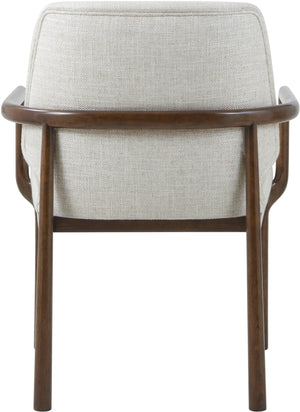 Theodore Alexander Kesden Dining Armchair Pyramid Brown, Halo Fabric – room setting