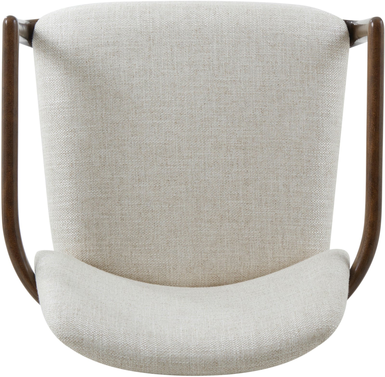 Theodore Alexander Kesden Dining Armchair Pyramid Brown, Halo Fabric – back view
