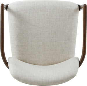 Theodore Alexander Kesden Dining Armchair Pyramid Brown, Halo Fabric – back view