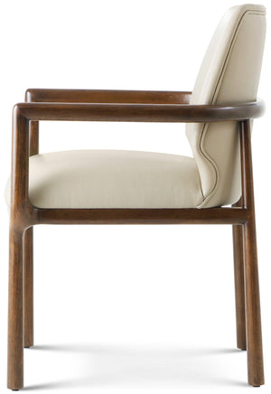 Theodore Alexander Kesden Dining Armchair Pyramid Brown, Humus Leather – detail
