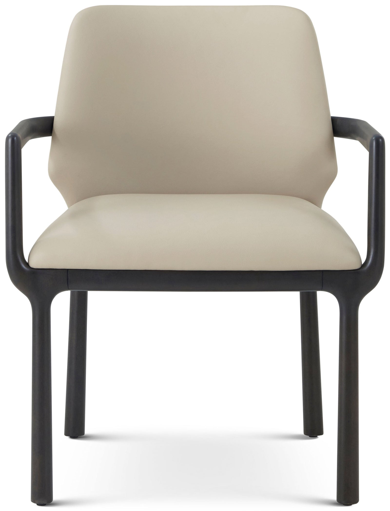 Theodore Alexander Kesden Dining Armchair Silent Black, Humus Leather – detail