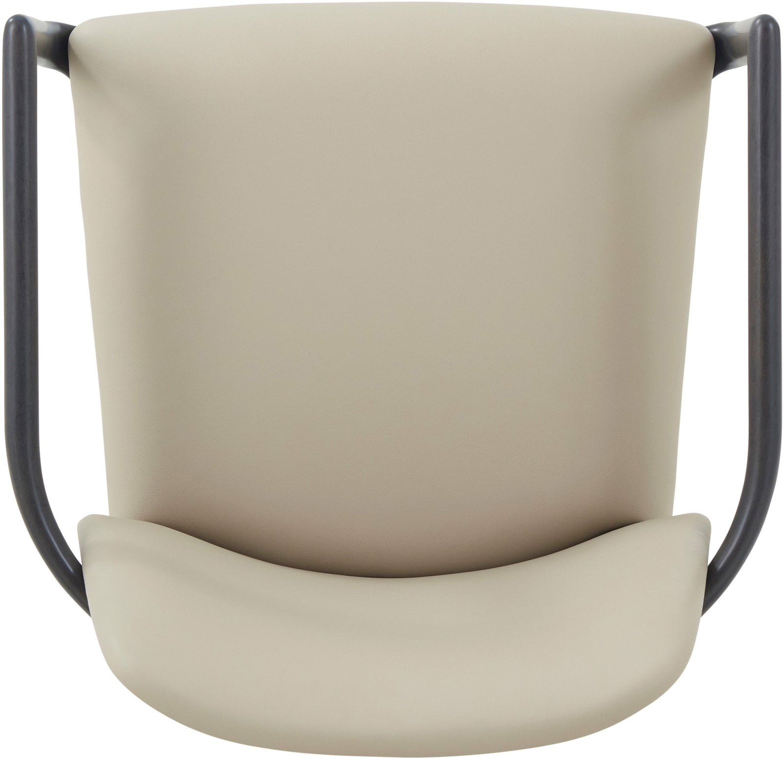 Theodore Alexander Kesden Dining Armchair Silent Black, Humus Leather – back view