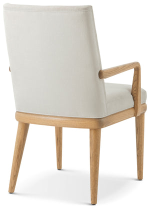 Theodore Alexander Essence Tall Back Dining Arm Chair – angle view