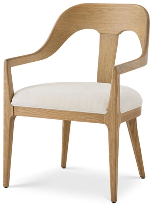 Theodore Alexander Essence Dining Arm Chair Blonde – front view