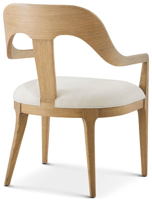 Theodore Alexander Essence Dining Arm Chair Blonde – angle view