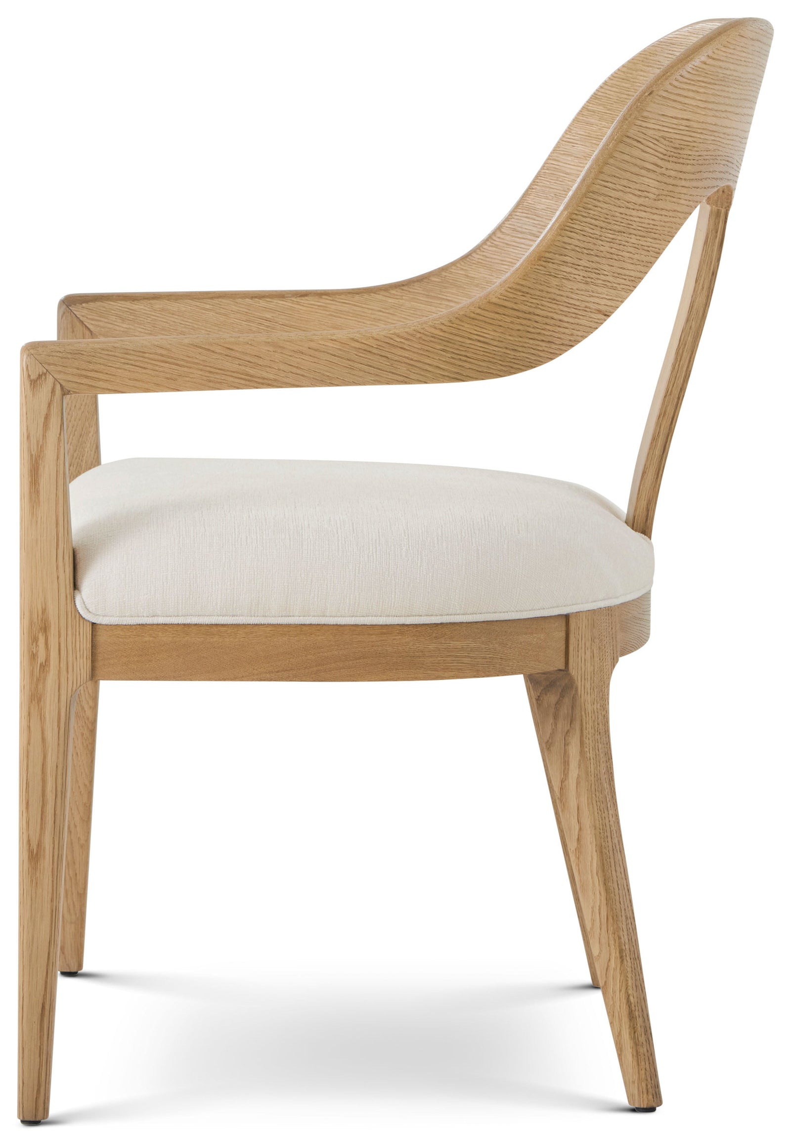 Theodore Alexander Essence Dining Arm Chair Blonde – side view