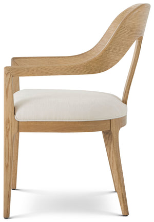 Theodore Alexander Essence Dining Arm Chair Blonde – side view
