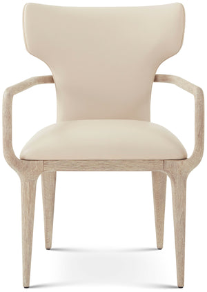 Theodore Alexander Repose Upholstered Dining Arm Chair II Grey Oak – detail
