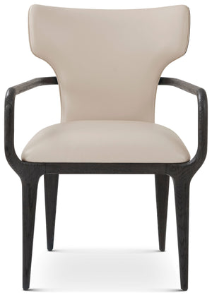 Theodore Alexander Repose Upholstered Dining Arm Chair II Charcoal Oak – detail
