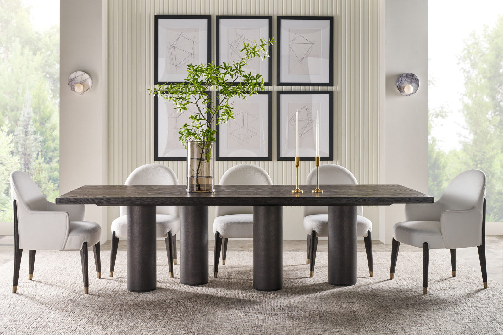 Theodore Alexander Luna Dining Arm Chair II Palmer – room setting