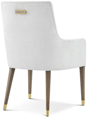 Theodore Alexander Judith Leiber Dining Arm Chair II Mink – angle view