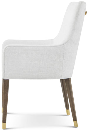Theodore Alexander Judith Leiber Dining Arm Chair II Mink – side view