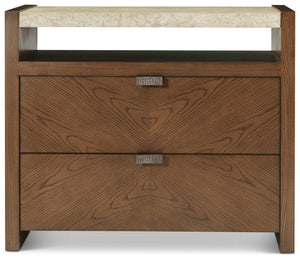 Theodore Alexander Catalina Two Drawer Nightstand Earth – front view